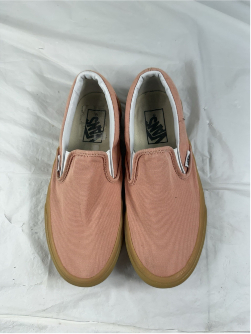 Vans Slip-On Sneakers in Mauve Pink with Gum Sole